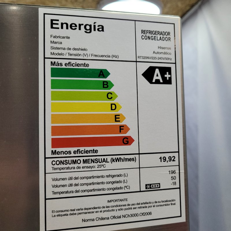 Refrigerador Hisense RT320NV Inox 246 Litros