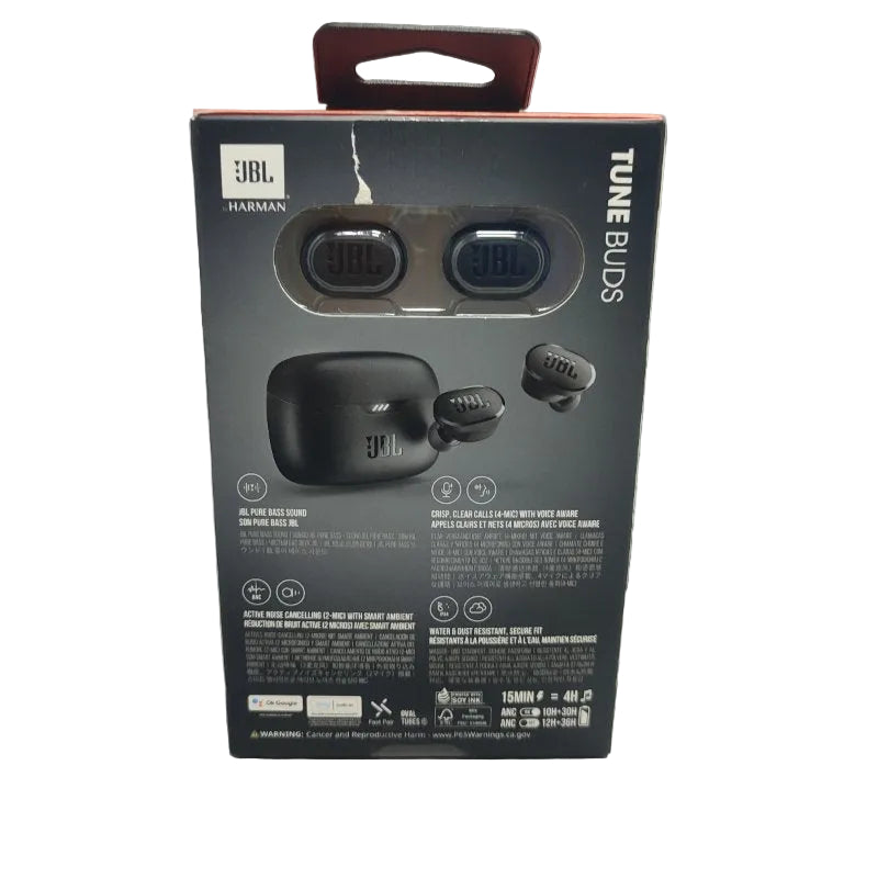 Audífonos Inalámbricos JBL Tune Buds con Cancelación Activa de Ruido (ANC) - Color Negro