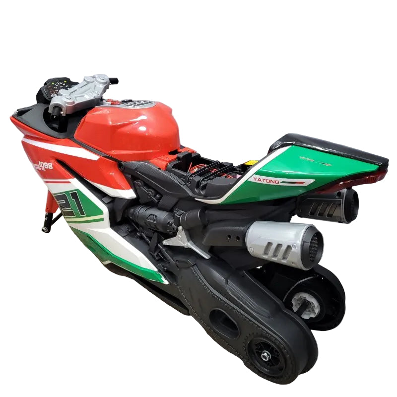 Motocicleta Eléctrica Little Monkey 48826 Verde, Blanco y Rojo