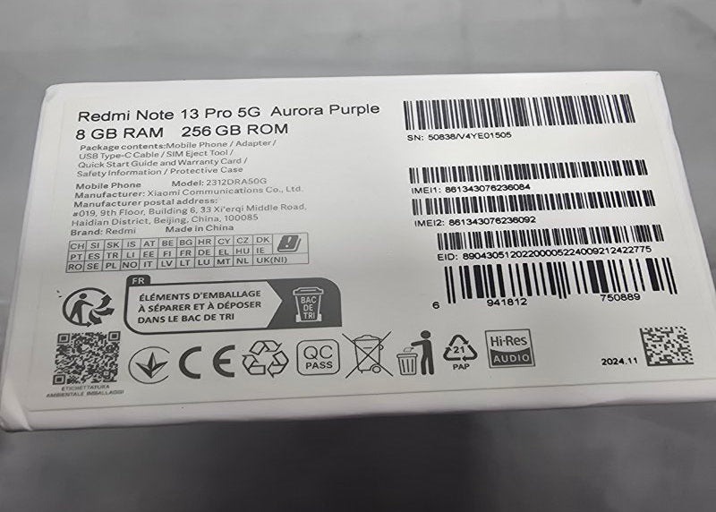 Smartphone Xiaomi 13 Pro Aurora Purple 5G - 8 GB RAM y 256 GB de Almacenamiento