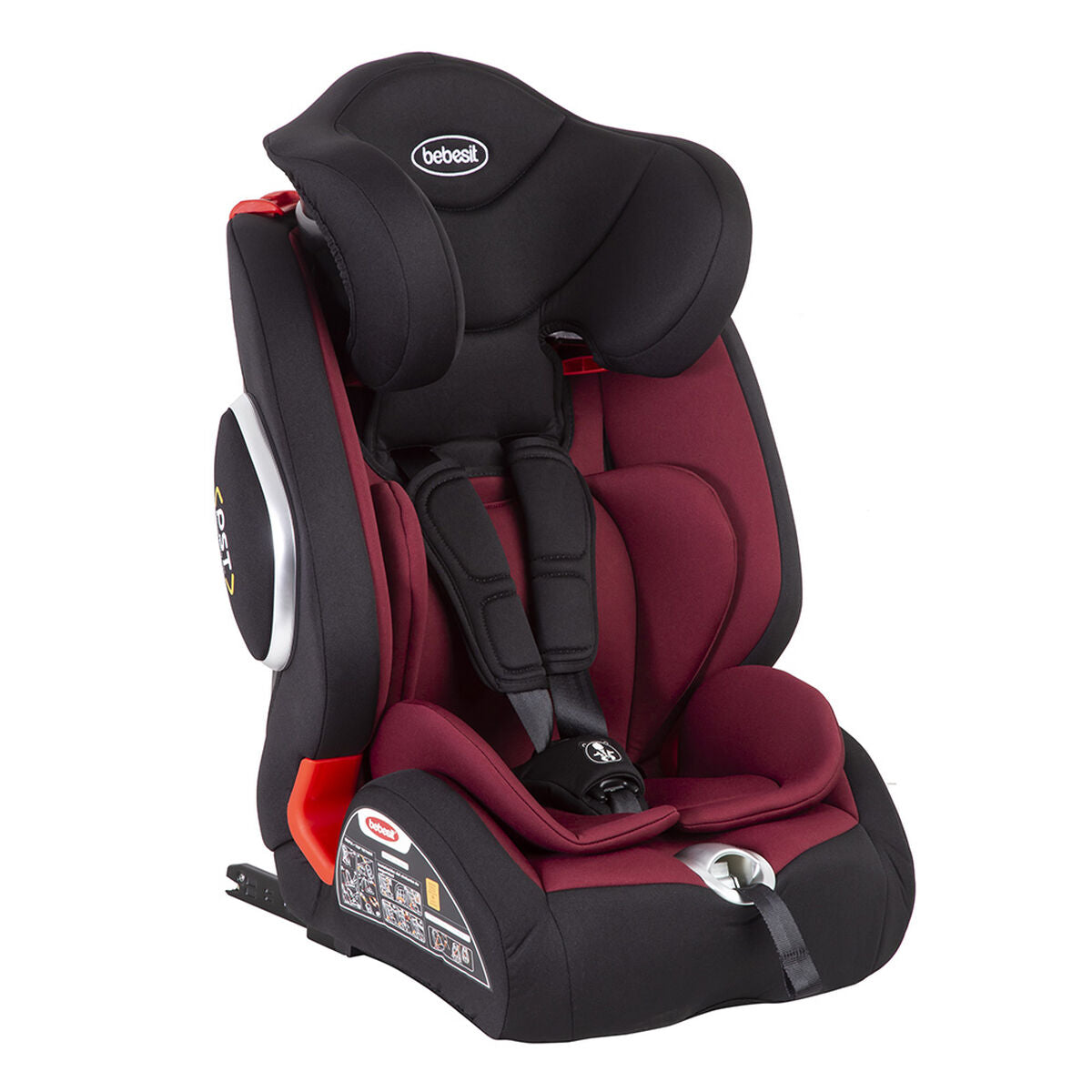 Silla de Auto Butaca Bewell Sx Isofix Roja Bebesit Bw02-Tt