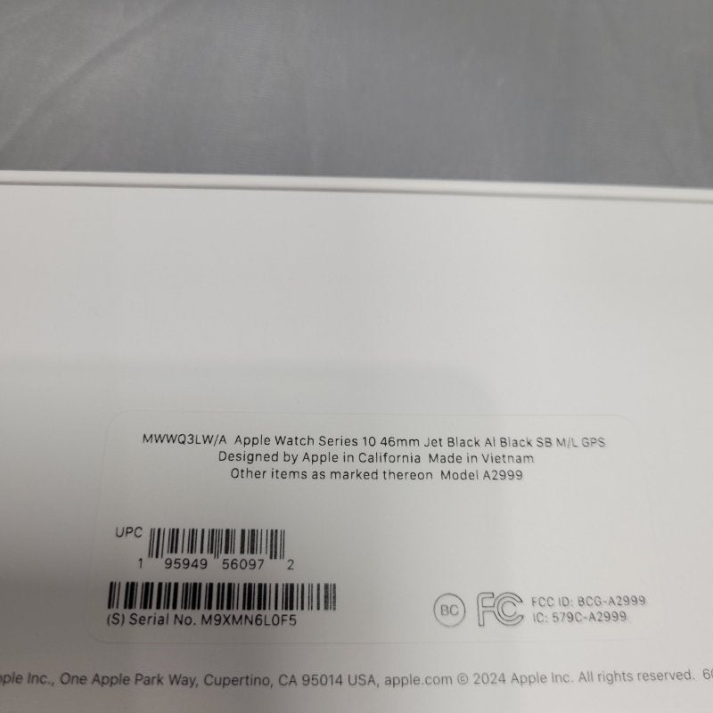 Apple Watch Series 10 GPS 46mm Negro