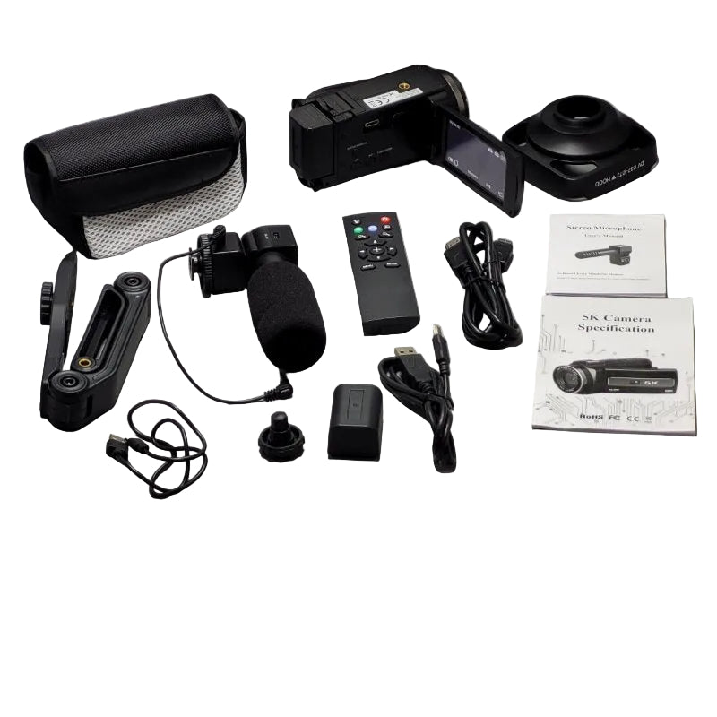 Cámara de Video Digital 5K Ultra HD HDV-255K - 48MP, WiFi, Ideal para Vlogging y Grabación Profesional