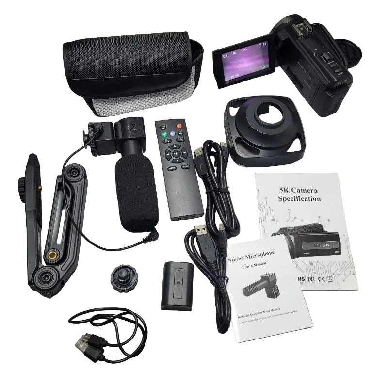 Cámara de Video Digital 5K Ultra HD HDV-255K - 48MP, WiFi, Ideal para Vlogging y Grabación Profesional