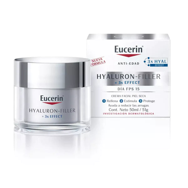 Pack de 2 cremas Eucerin  facial antiarrugas hyaluron filler 3x effect