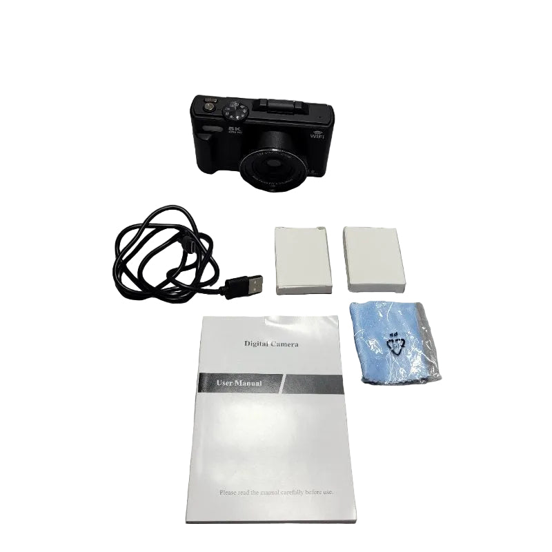 Cámara Digital 5K Ultra HD 75 MP con Memoria 32 GB Incluida