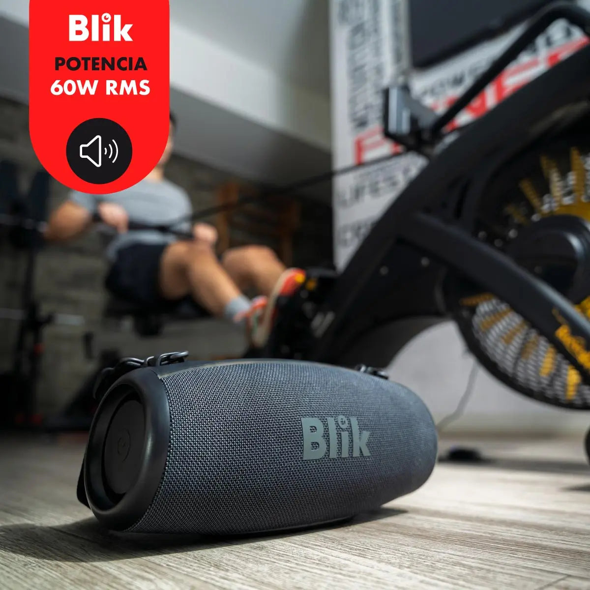 Parlante Bluetooth Portátil BLIK BeatBass Negro 60 W