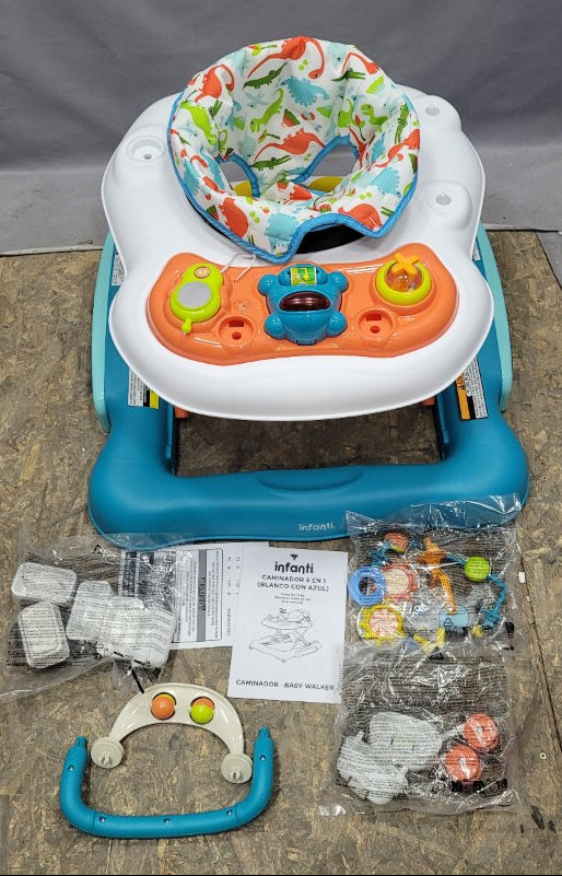 Andador 5 en 1 Infantil Baby Walker Blanco con Azul