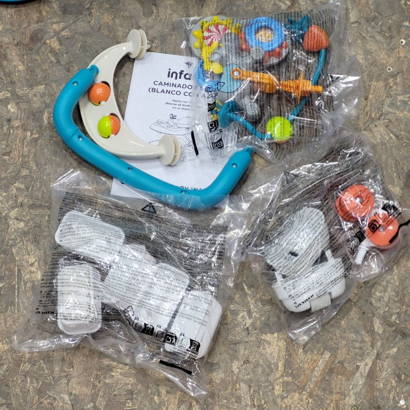 Andador 5 en 1 Infantil Baby Walker Blanco con Azul