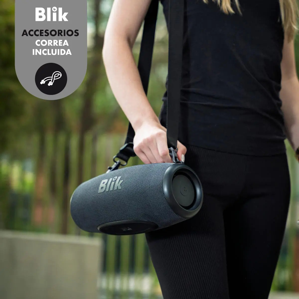 Parlante Bluetooth Portátil BLIK BeatBass Negro 60 W