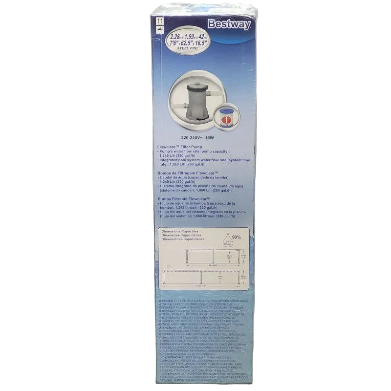 Piscina Rectangular Bestway Steel Pro 2.28m x 1.59m x 42 cm