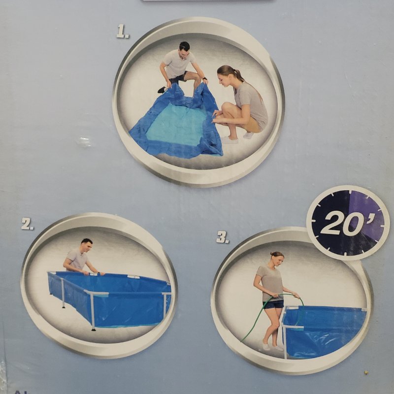 Piscina Rectangular Bestway Steel Pro 2.28m x 1.59m x 42 cm