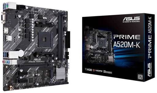 Placa Madre ASUS Prime A520M-K - Micro ATX Negro