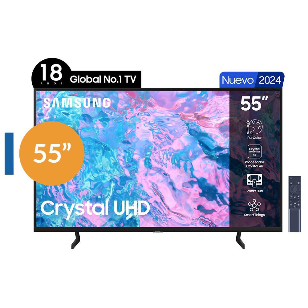 Smart Tv Uhd 55 Pulgadas Samsung Un55cu7090gxzs Negro