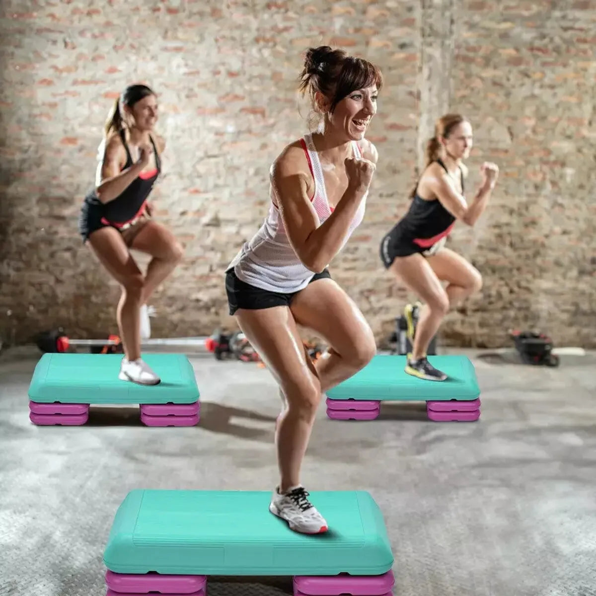 Step Aeróbico Fitness 3 Niveles Ajustable para Ejercicio y Gym, Genérico