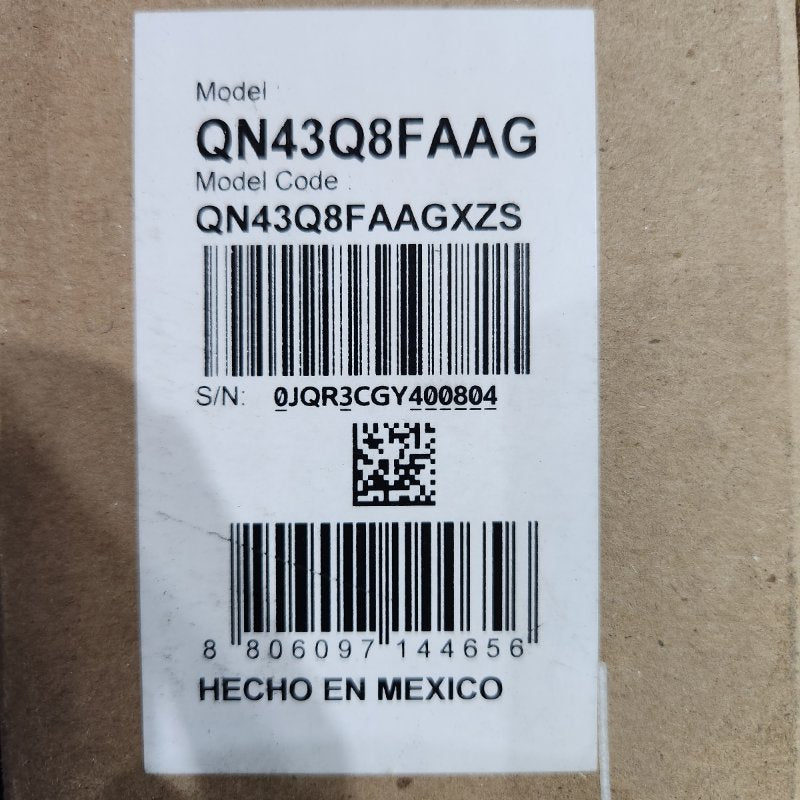 SMART TV QLED SAMSUNG QN43Q8FAAG 43 PULGADAS, NEGRO