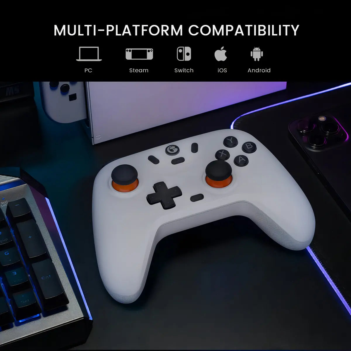 Mando Inalámbrico Multiplataforma GameSir Nova Lite T4N Lite Blanco