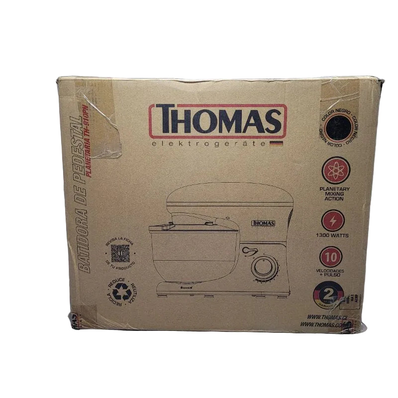 Batidora de Pedestal Planetaria Thomas TH-910PN 1300W, Negro