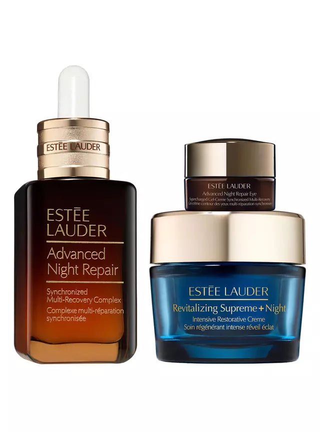 Set Rutina Anti edad Noche Estee Lauder Repara Y Suaviza Ilumina 3 Pieza
