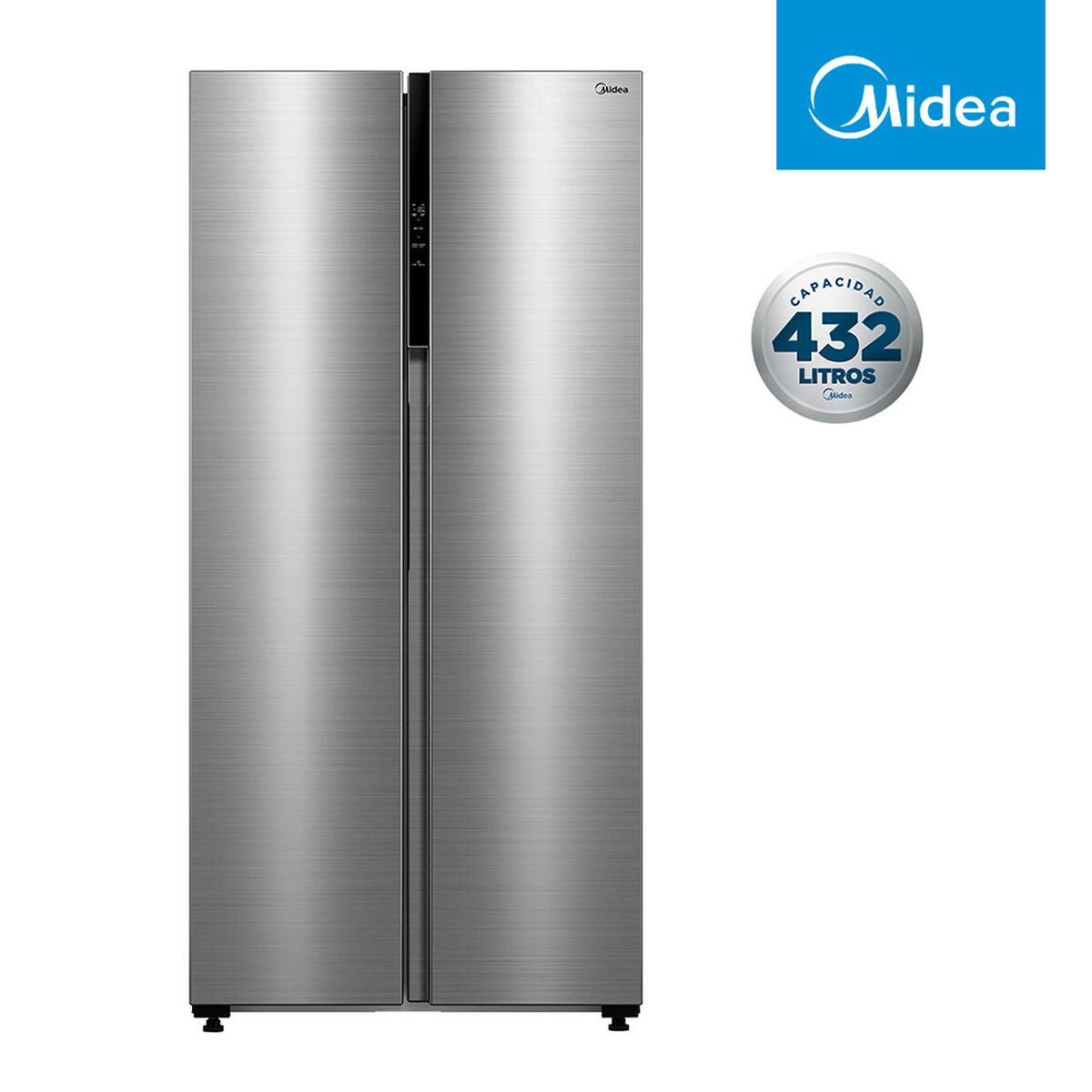 Refrigerador / Congelador Midea Mdrs619Fge46 Side By Side Sis De Deshielo Automático Gris 432 Ltrs