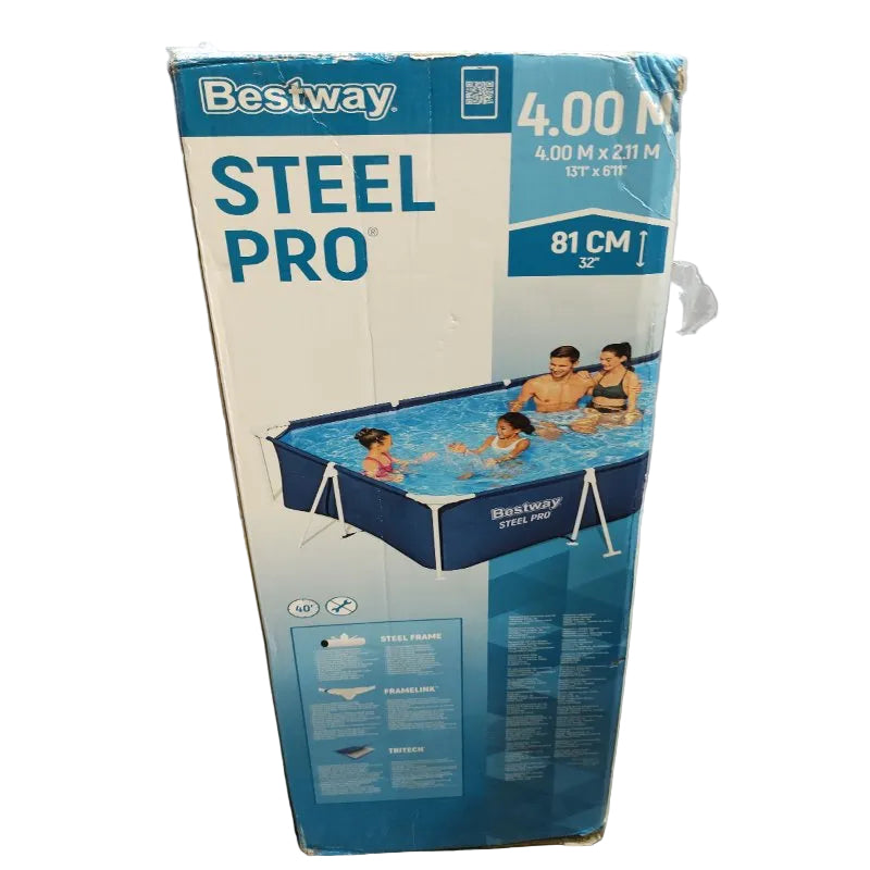 Piscina Desmontable Bestway Steel Pro Rectangular 4.00m x 2.11m x 0.81m - Azul