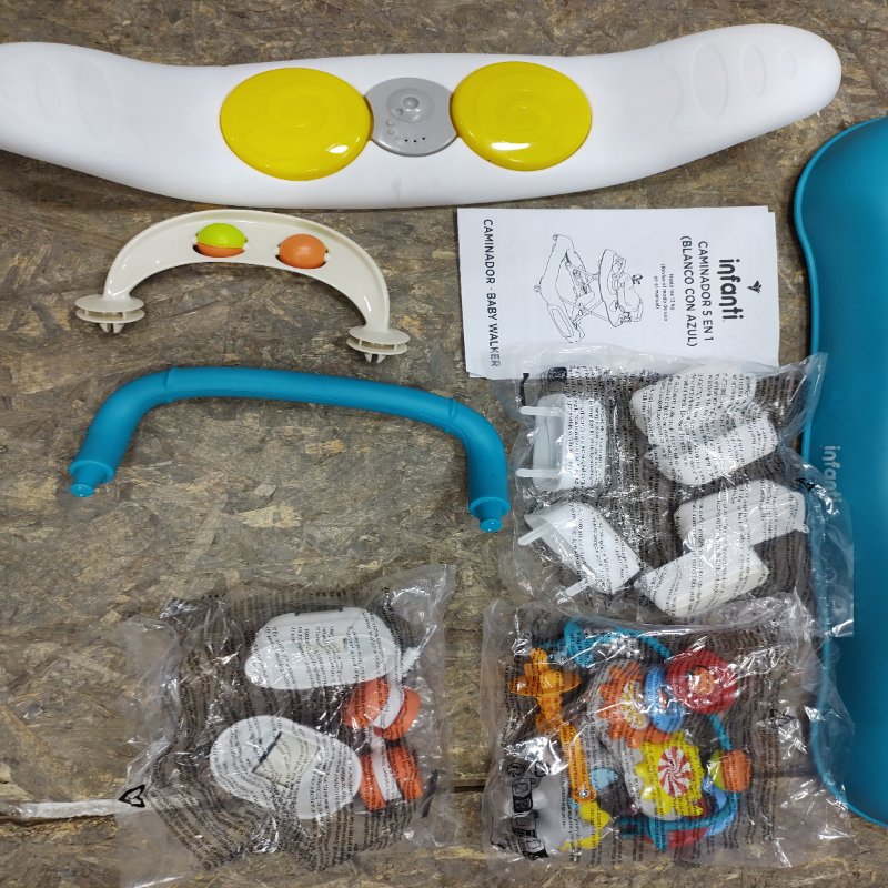 Andador 5 en 1 Infantil Baby Walker Blanco con Azul