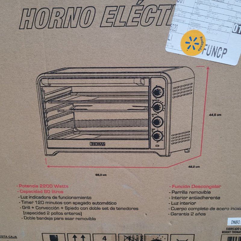 Horno Eléctrico Thomas TH-80I 80 Litros