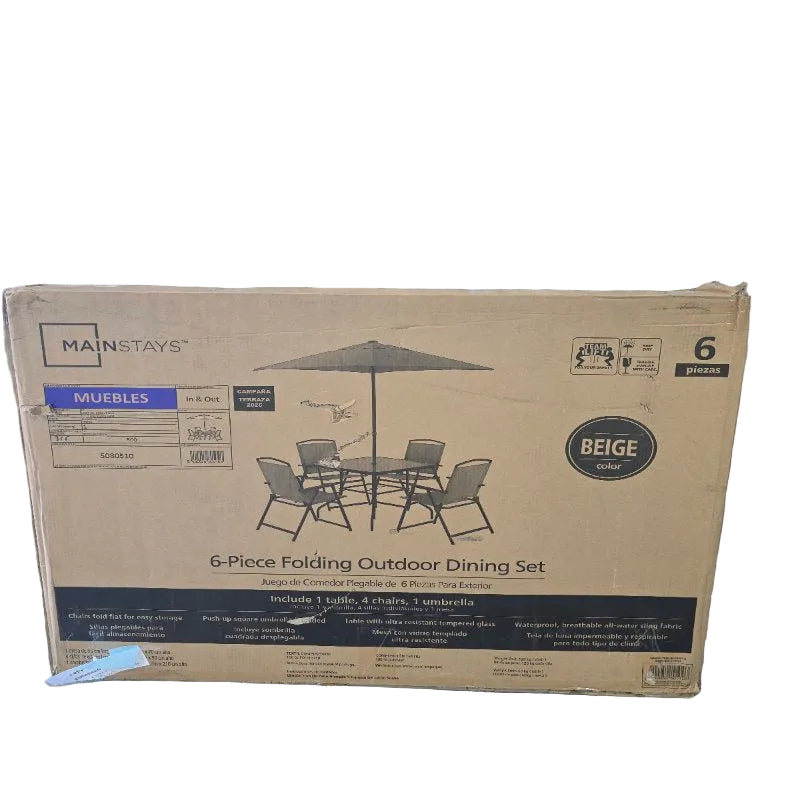 Set de Terraza Mainstays 6 Piezas Beige