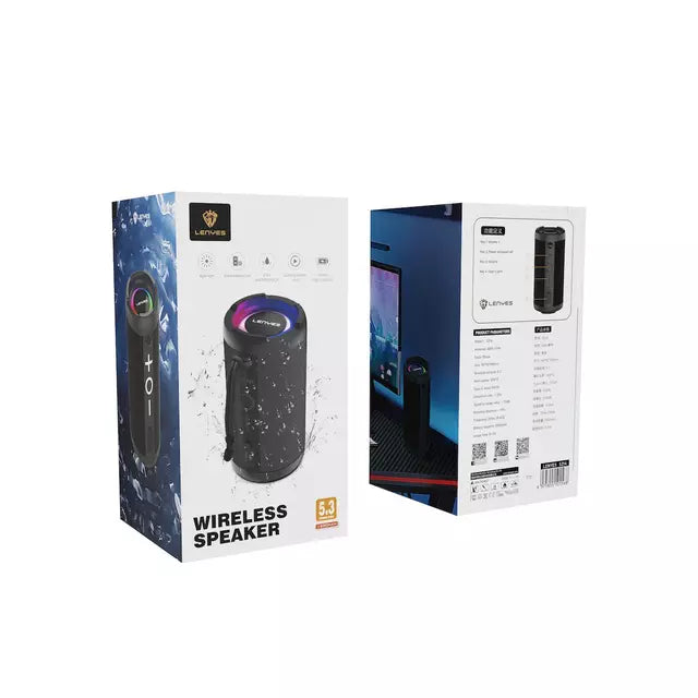 Parlante Portátil Bluetooth 5.3 Lenyes S214 20W Resistente al Agua Negro