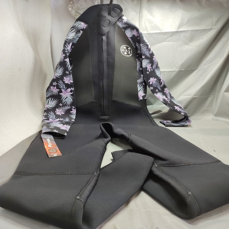 Traje de Agua Pukalani Maui & Sons Mujer Full Print Pro Negro Floral Talla S