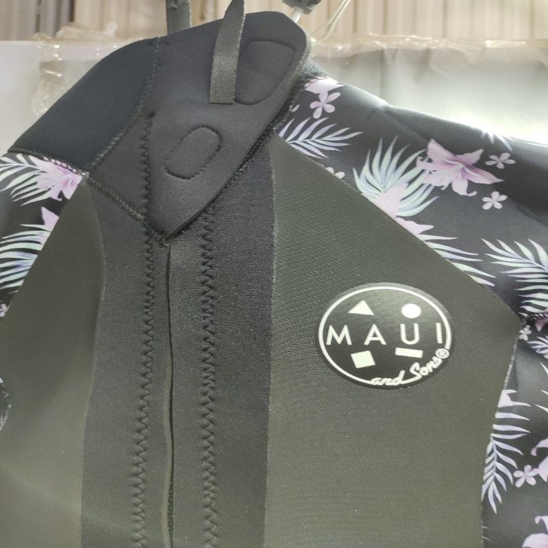 Traje de Agua Pukalani Maui & Sons Mujer Full Print Pro Negro Floral Talla S
