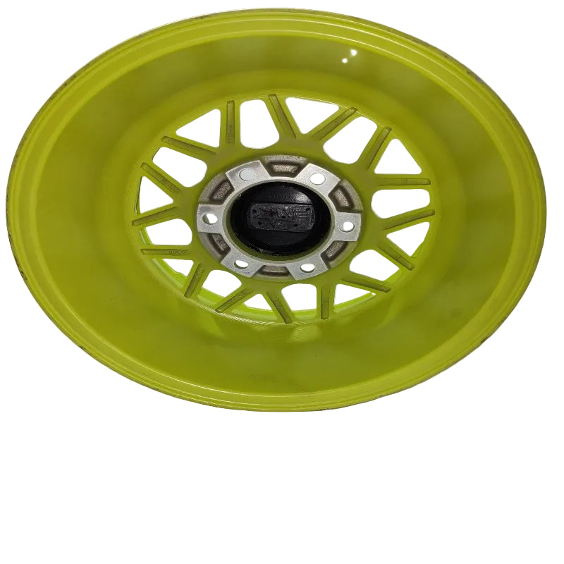 Llanta AMS B-16x10, Patrón de Pernos 6x139.7, ET 25, Color Amarillo Mate/Negro, Uso Todoterreno