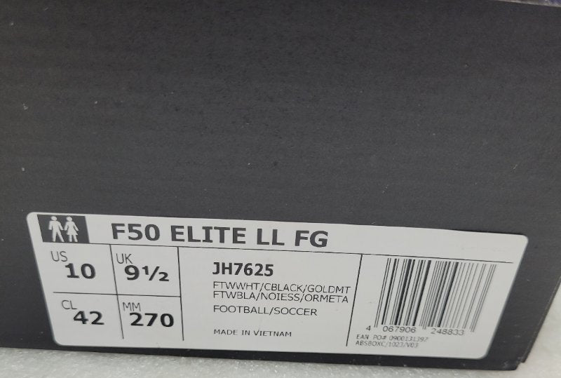 Zapatos de Fútbol Adidas F50 Elite LL FG - Talla US 10 / 27.1 cm para Hombre