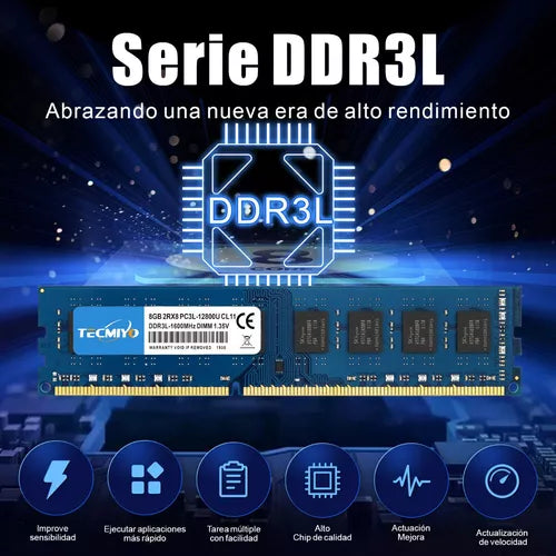 Memoria Ram Tecmiyo 8Bgddr3L1600Udimm