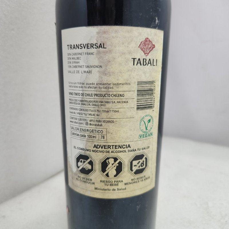 Vino Tabalí Reserva Transversal Red Blend 2018 - Valle de Limarí, 750 ml
