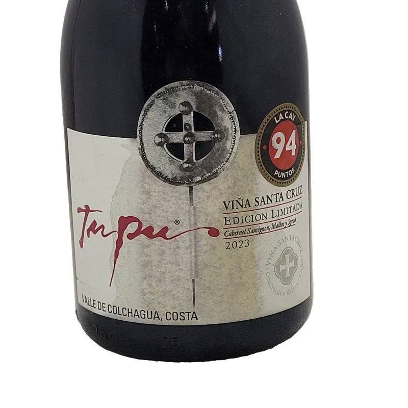 VINO TINTO SANTA CRUZ TUPU EDICION LIMITADA CABERNET SAUVIGNON - PETIT VERDOT VALLE DE COLCHAGUA 750 ML 2016