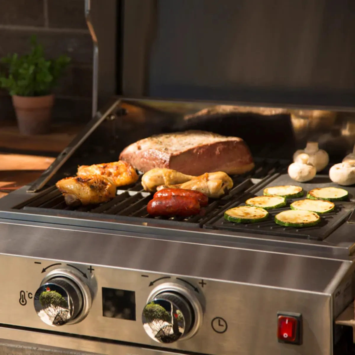 Parrilla Eléctrica Empotrada FDV Elite AG400-001C - Acero Inoxidable