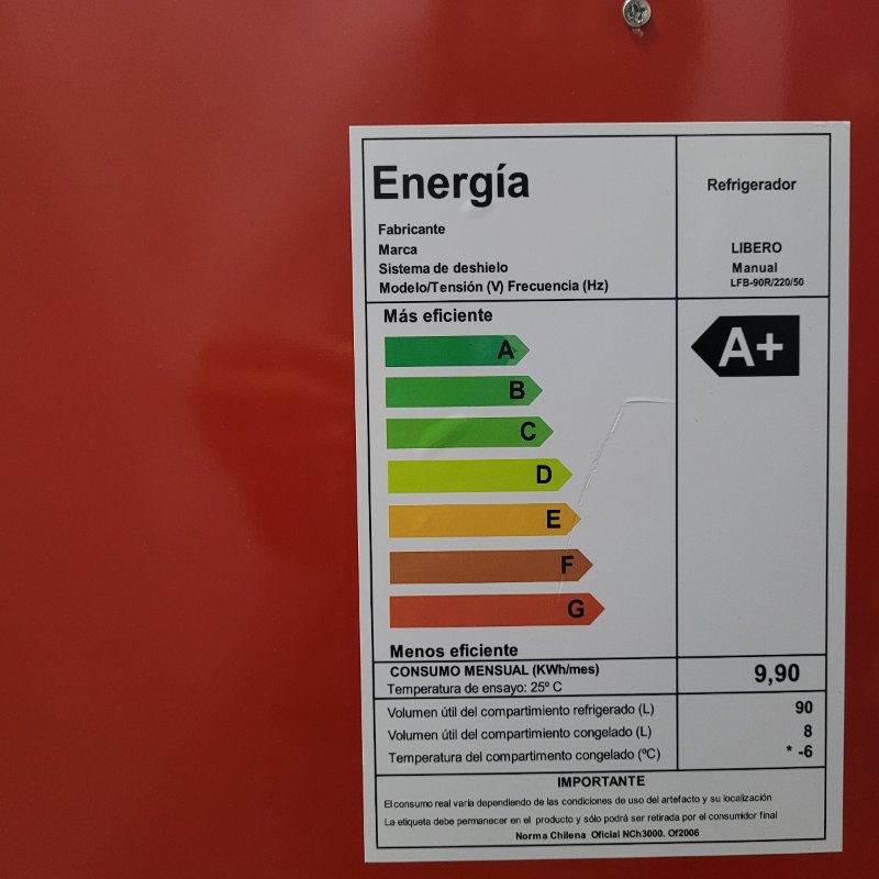 Frigobar Retro Libero LFB-90M 98 Litros Color Rojo