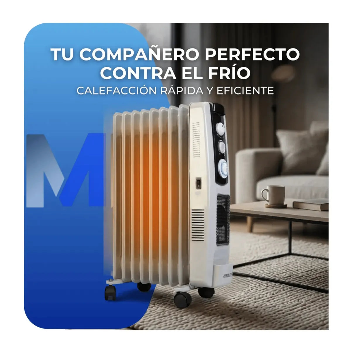 Radiador Oleoeléctrico Airolite RB 2209TP 2200W, Blanco