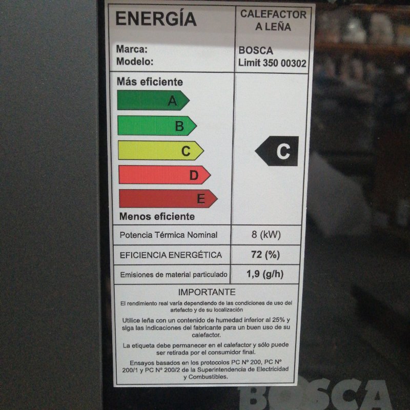 Calefactor a Leña BOSCA Limit 350 Negro