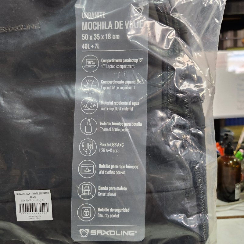 Mochila Urbana SAXOLINE Urbanite 5SX Black 40 Litros