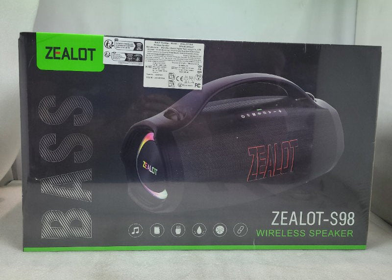 PARLANTE BASS WIRELESS SPEAKER ZEALOT S98 NEGRO