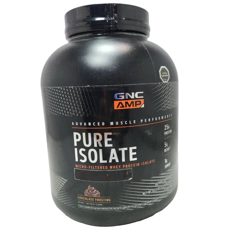 Proteína de Suero Aislada GNC AMP Pure Isolate Sabor Chocolate Frosting 2240g
