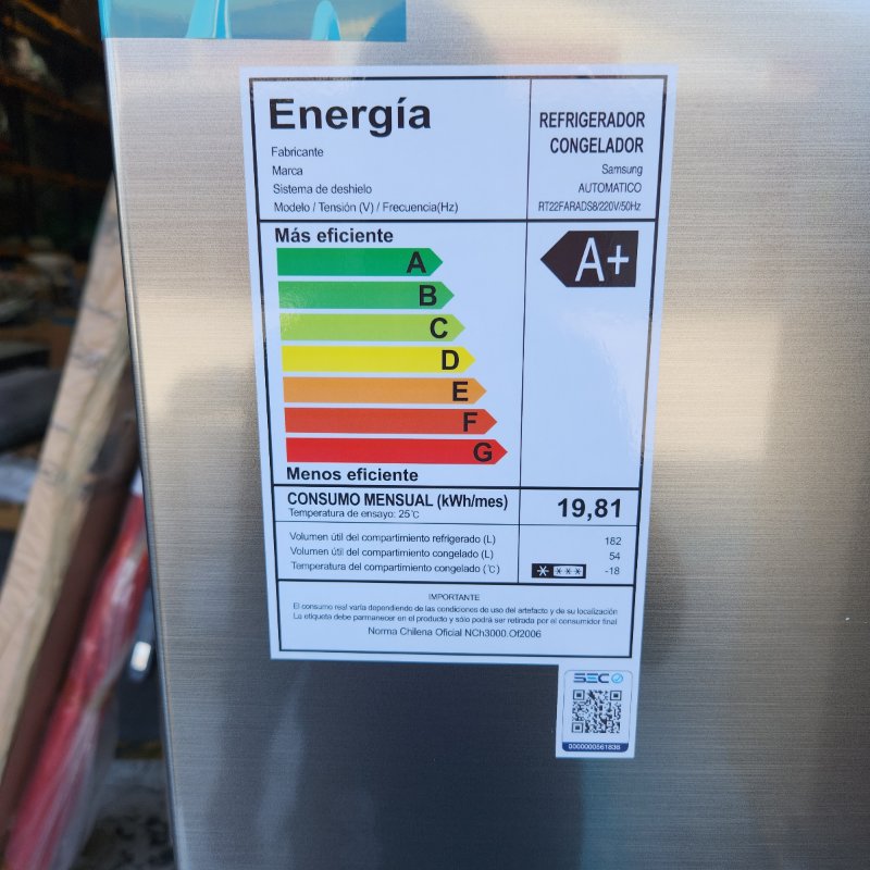 Refrigerador Samsung RT22FARADS8 Gris 234Litros