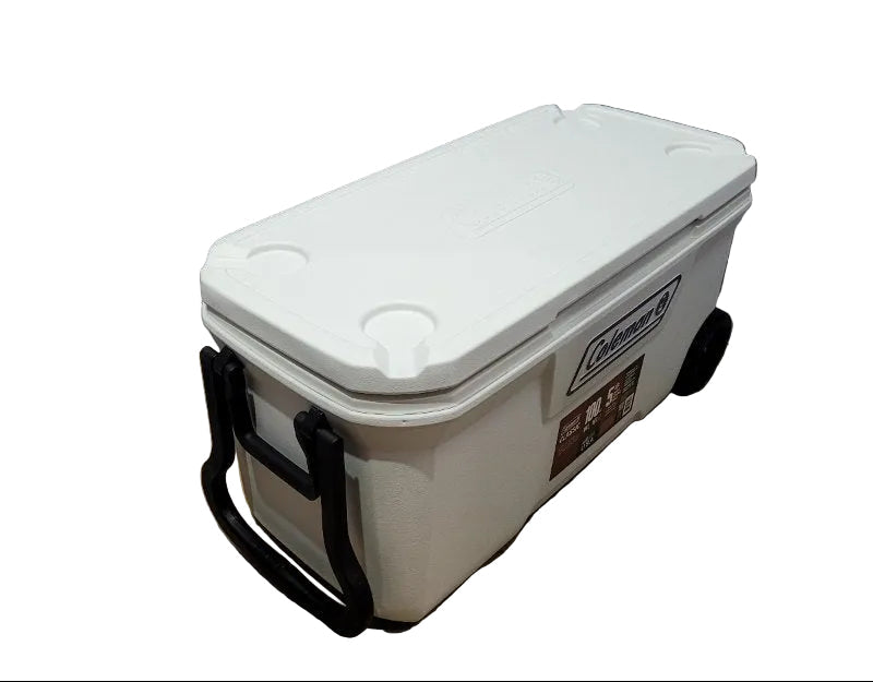 Cooler con Ruedas Coleman 100QT Marine 316 Blanco 94 Litros