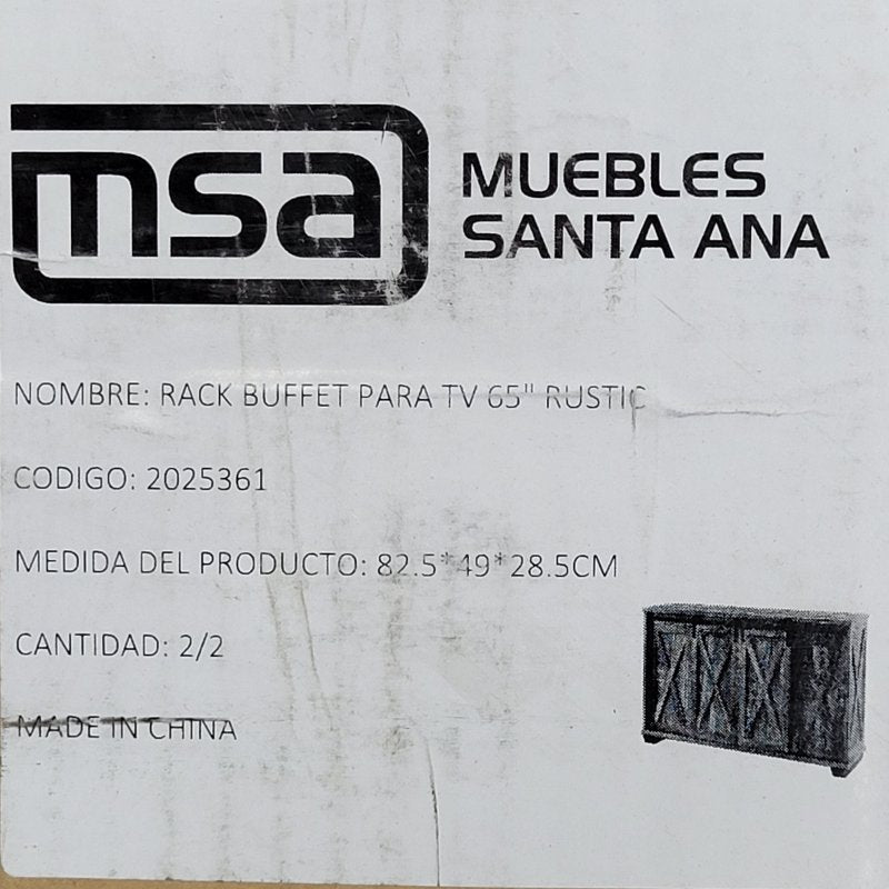 Rack Buffet para TV Santa Ana Rustic 65 Pulgadas