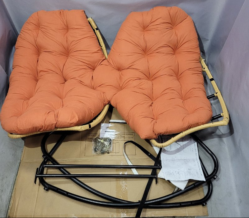 Sillón Mecedora de Ratán XL Home Designs Color Naranjo