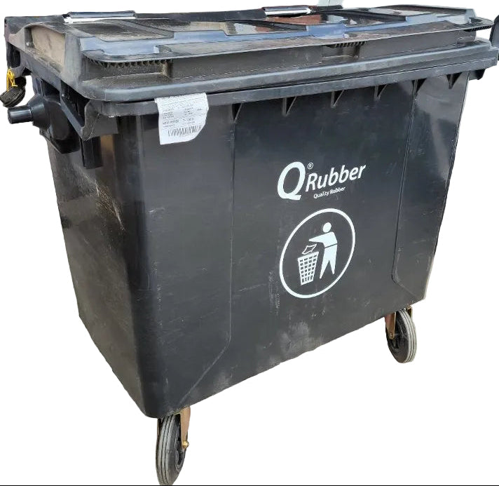 Contenedor de Basura QRubber Negro 660 Litros