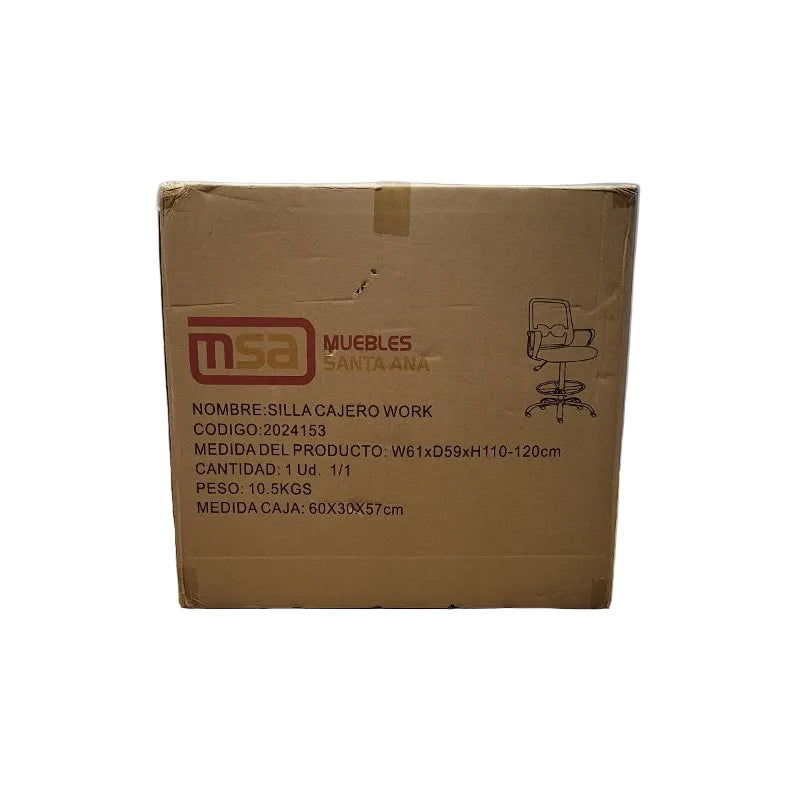 Silla Cajero Work MSA Negro