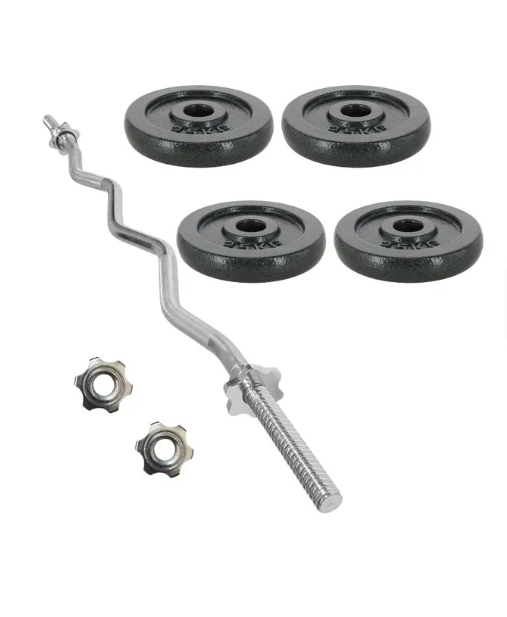 SET BARRA Z CON 4 DISCOS DE ACERO DE 2.5KG GENERICO